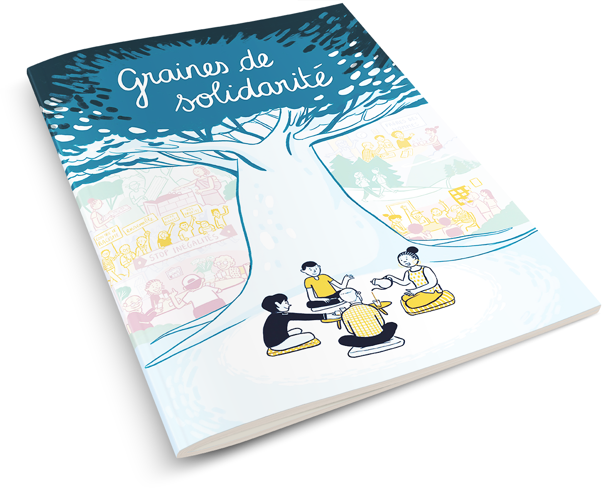 BANDE DESSINÉE "GRAINES DE SOLIDARITÉ", ILLUSTRÉE PAR SOPHIE RAYNAL
